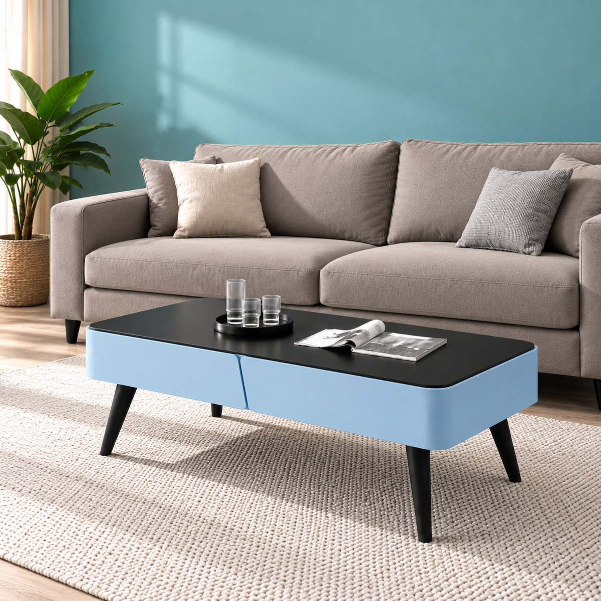 Verona Dual Tone Solid Wood Coffee Table