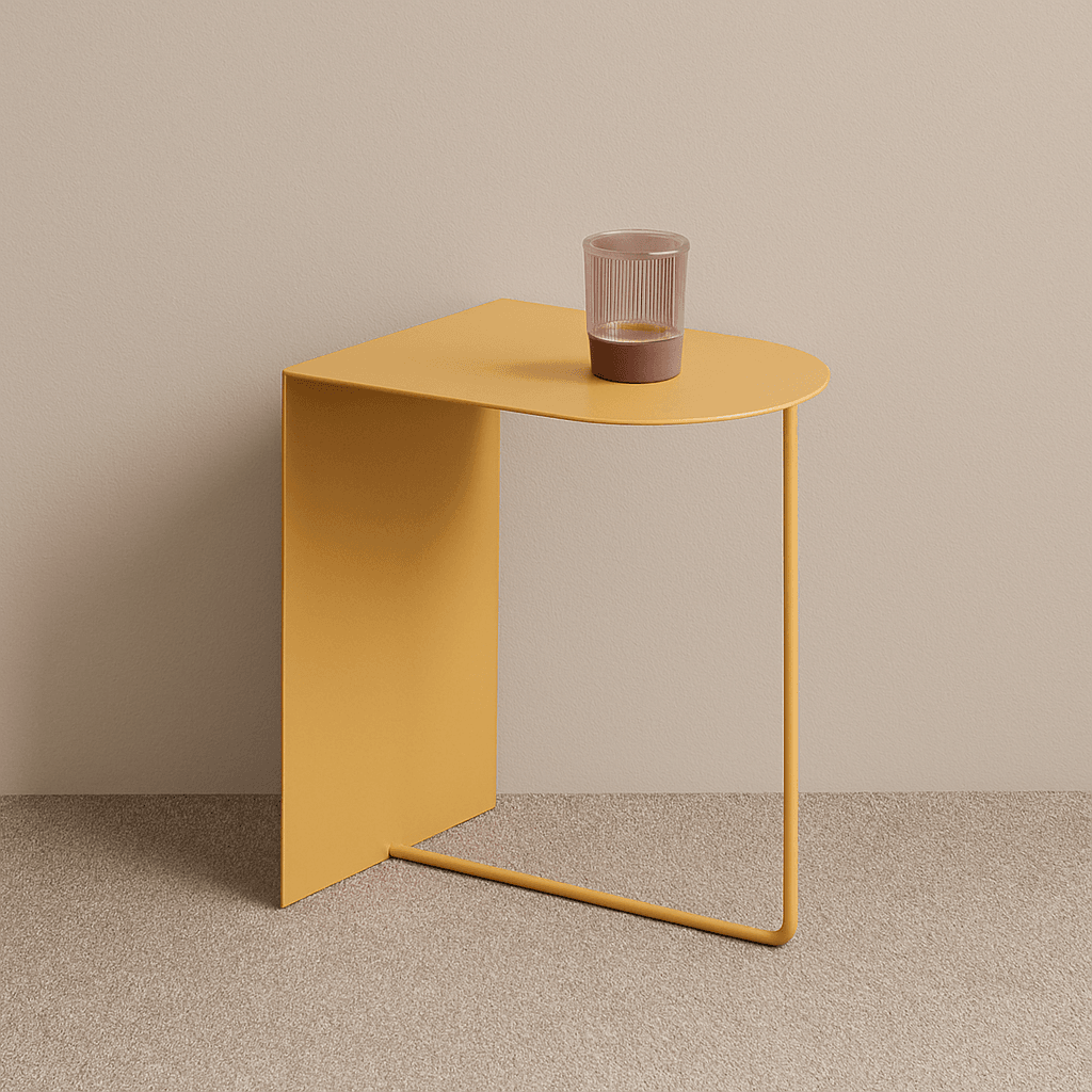 Modern Yellow Triangle Side Table - furely