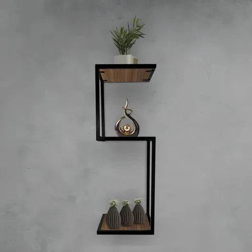 S-Shaped Floating Wall Shelf for Home & Office