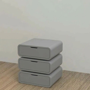ImperialCraft 3 Drawer Solid Wood Bedside Table - Furely