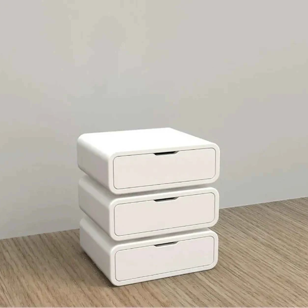 ImperialCraft 3 Drawer Solid Wood Bedside Table - Furely
