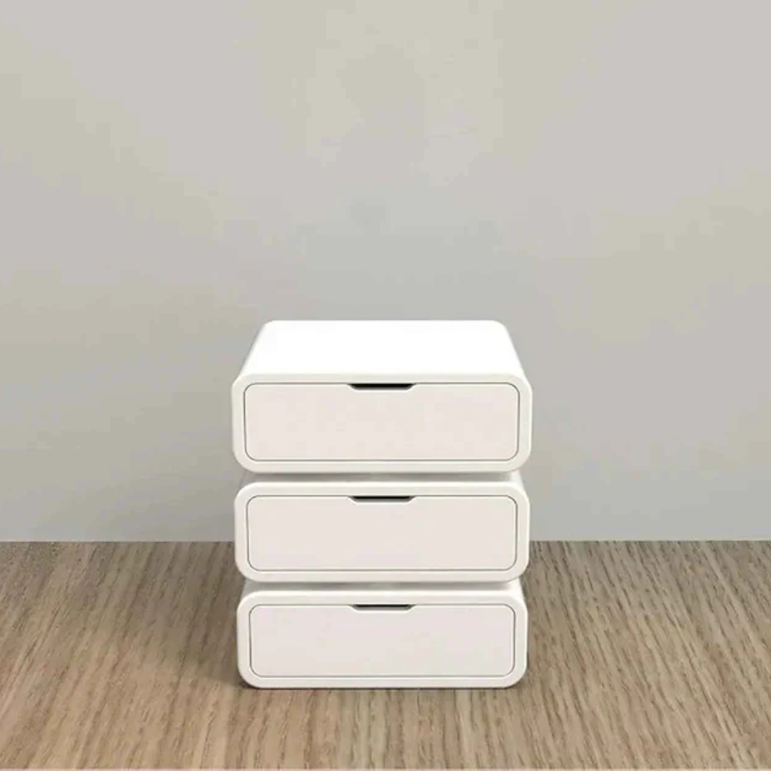 ImperialCraft 3 Drawer Solid Wood Bedside Table - Furely