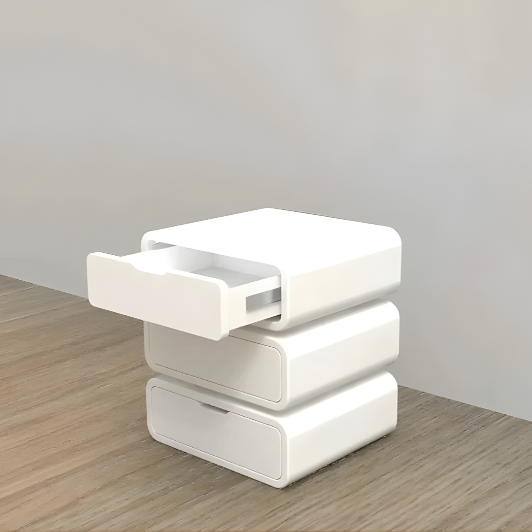 ImperialCraft 3 Drawer Solid Wood Bedside Table - Furely