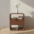 UrbanLuxe Solid Wood Table with Drawer & Open Shelf - Furely