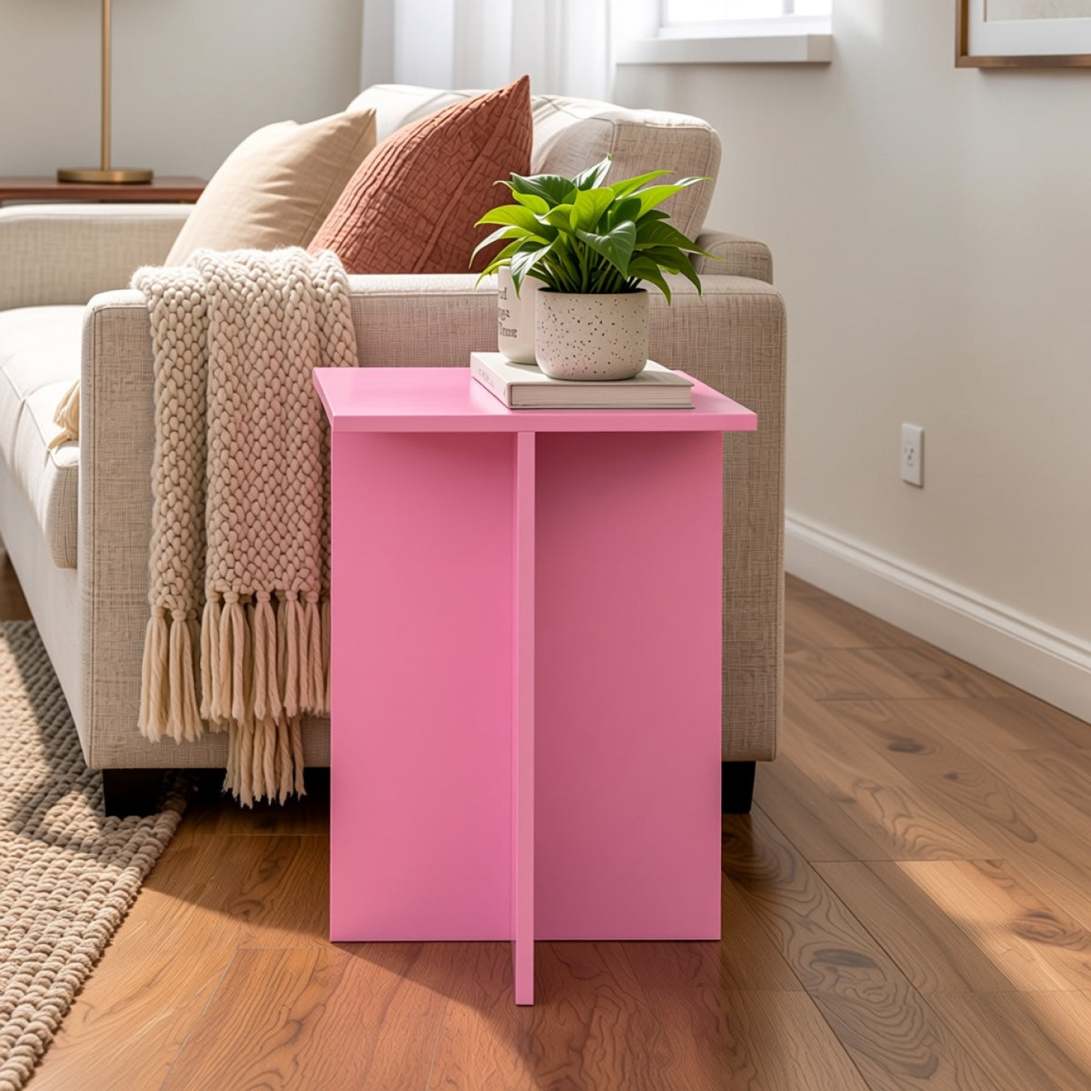 Mira Modern Pink End Table