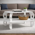 CrownEdge Solid Wood Side Table with Storage Shelf - Furely