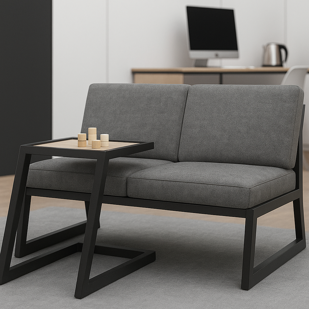 Modern Iron Frame Side Table