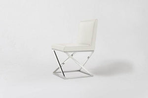 Designer White PU Leather Chair