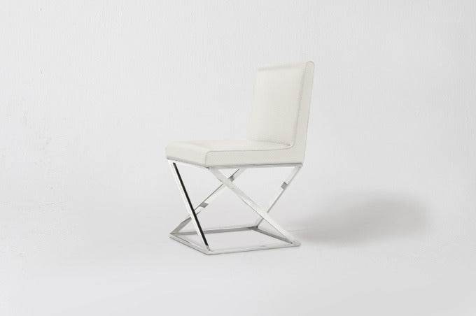 Designer White PU Leather Chair