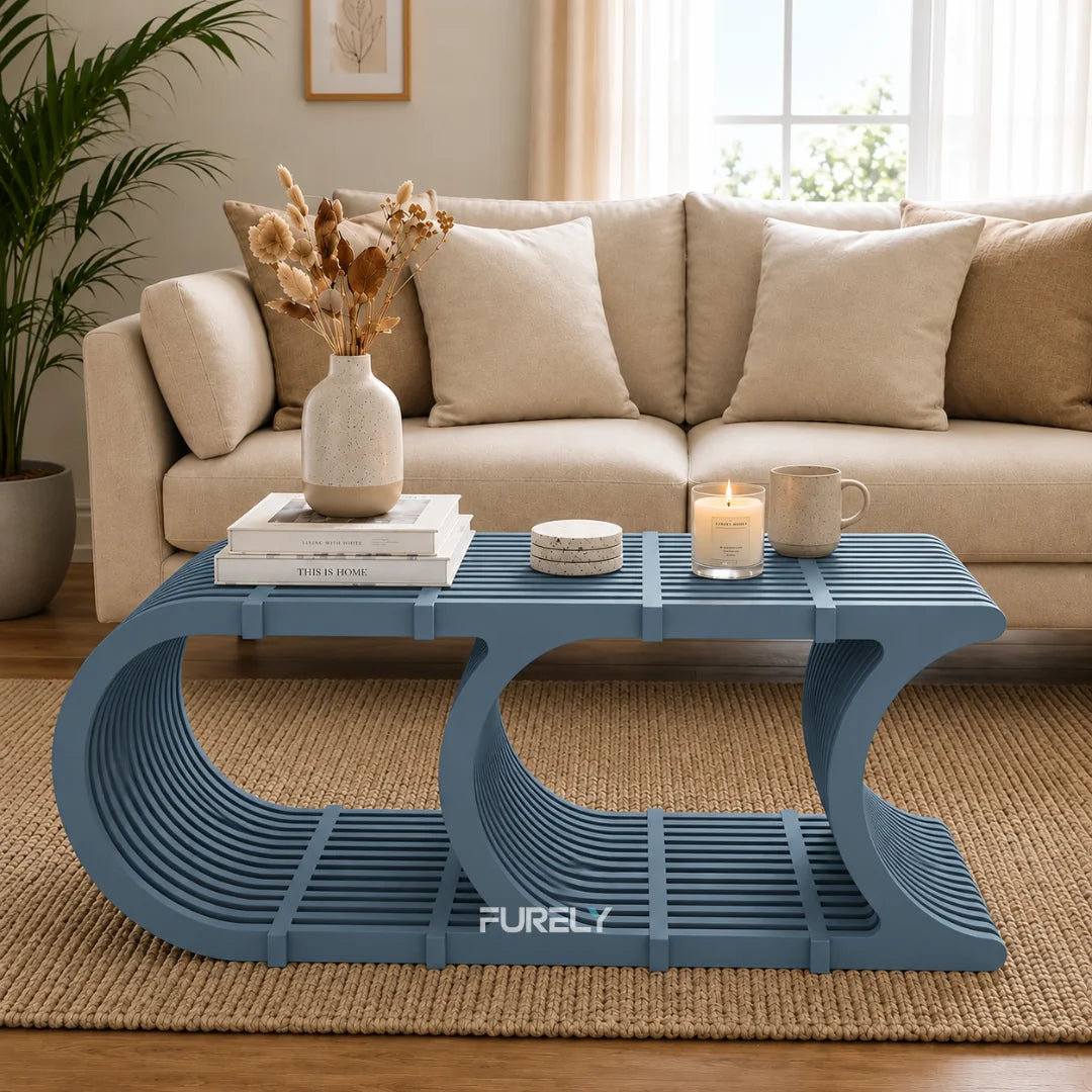 Heritage Solid Wood Coffee Table with Open Shelf Storage