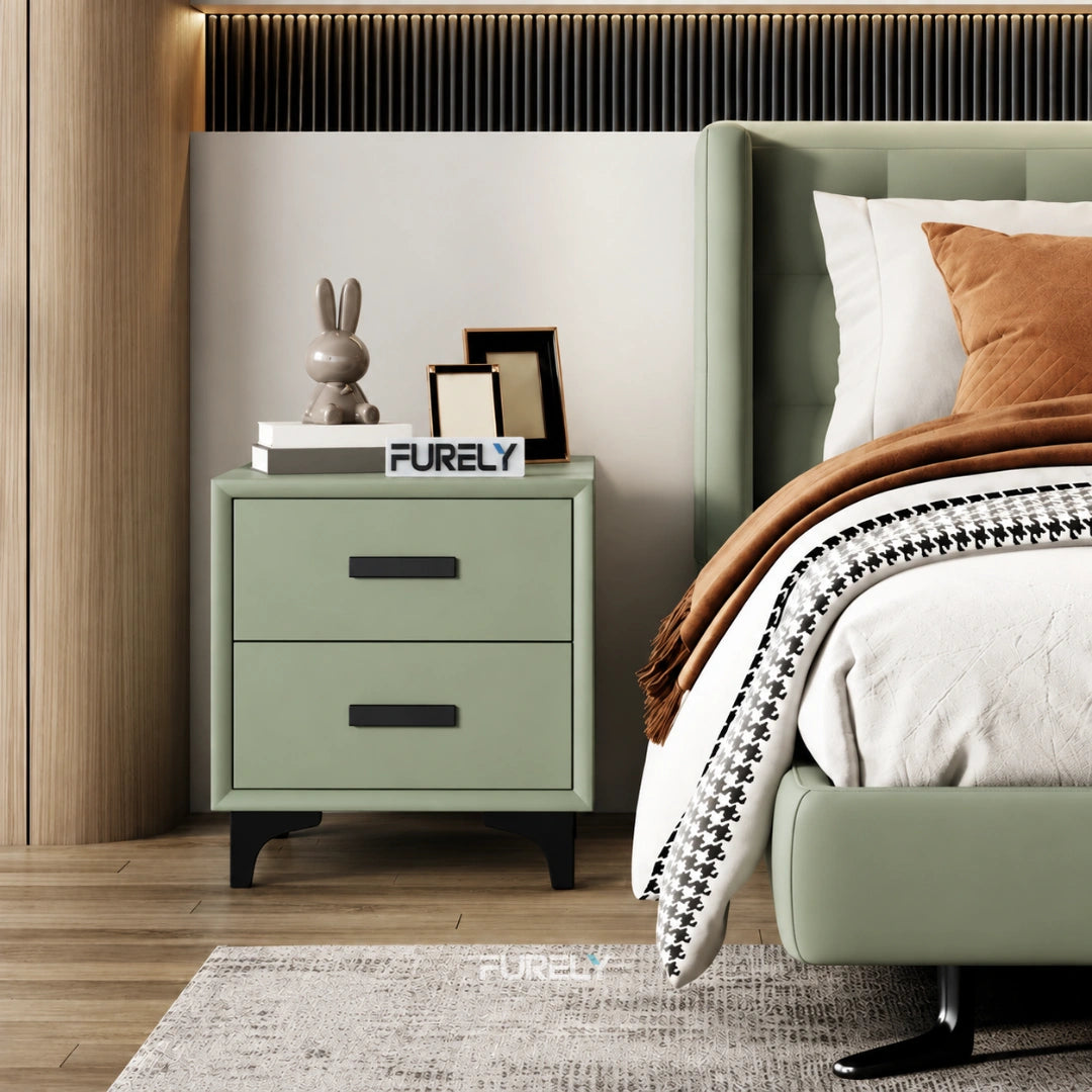Avendelle Solid Wood Bedside Tabel Cabinet with Drawers