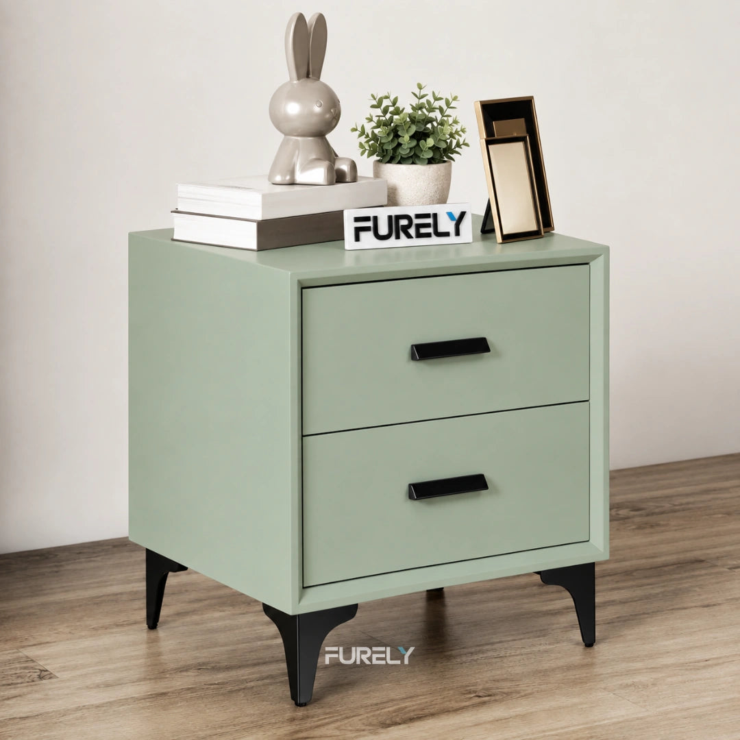 Avendelle Solid Wood Bedside Tabel Cabinet with Drawers