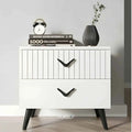 Lunaro Solid Wood Bedside Table with Storage