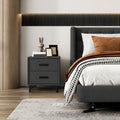 Zenith Nightstand Solid Wood Side Tabel with Storage