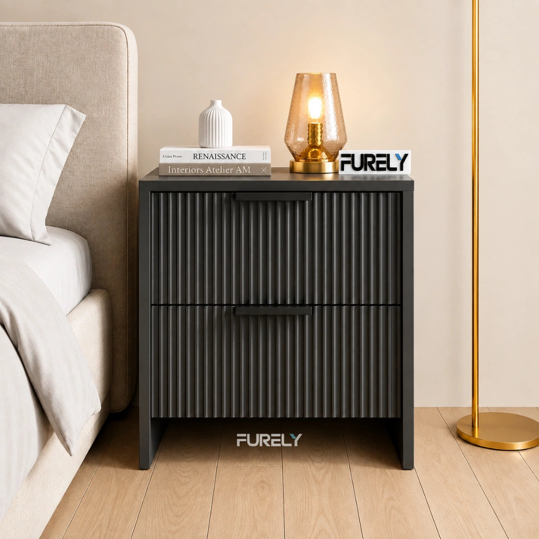 Prestige Solid Wood Side Table with Storage Cabinet