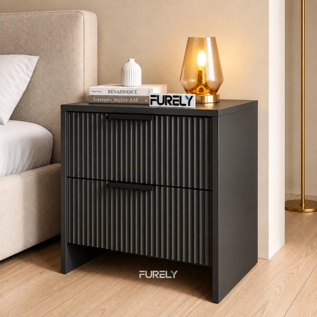 Prestige Solid Wood Side Table with Storage Cabinet