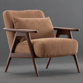 Bravelle Solid Wood Fabric Lounge Chair