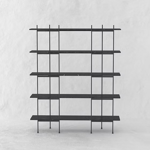 Modern Minimalist Metal Side Table – Dual Tier Organizer Stand - furely