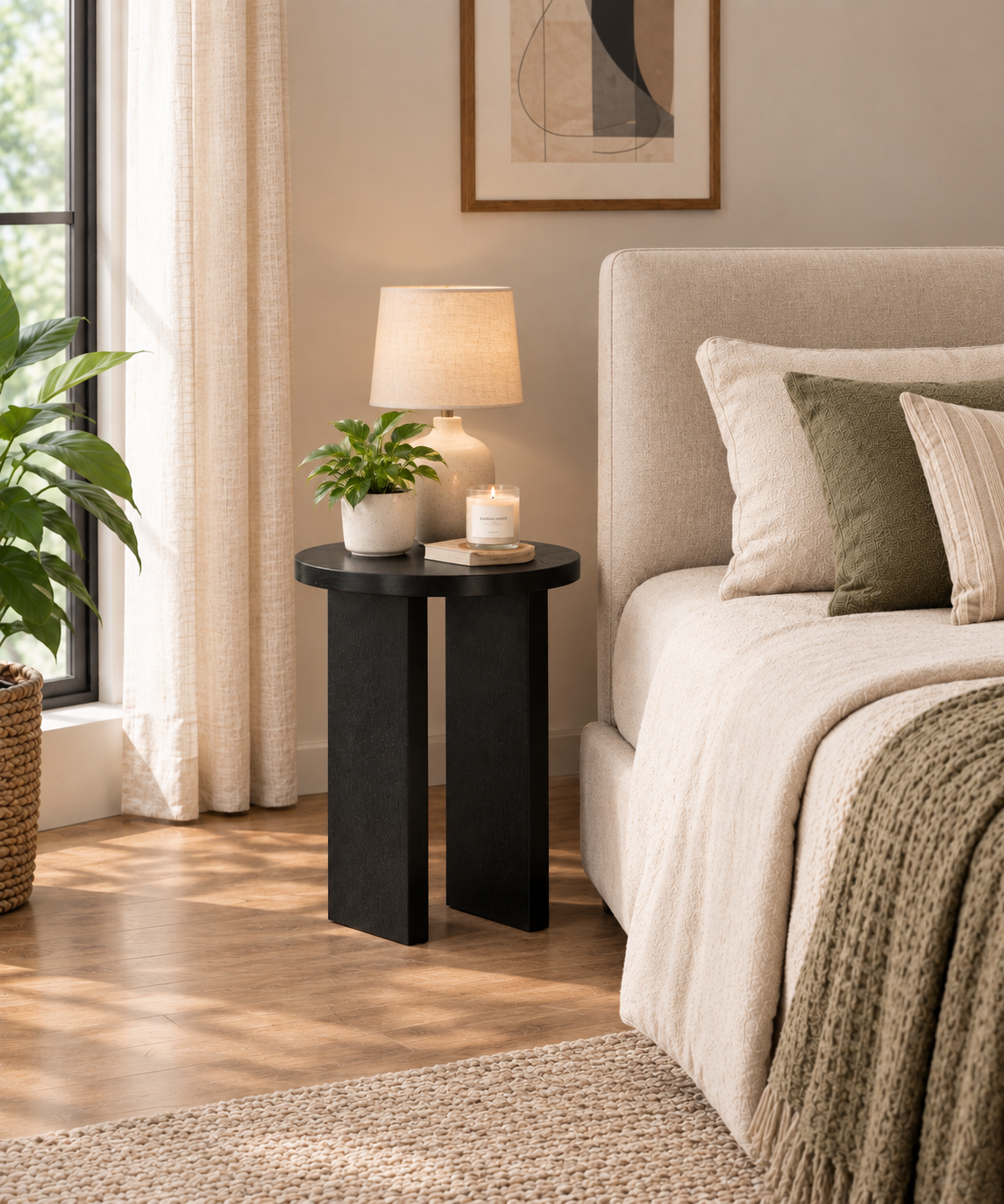 Liora Modern Black End Table