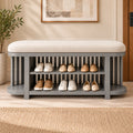 Avenloft Solid Wood 2-Tier Shoe Storage Bench