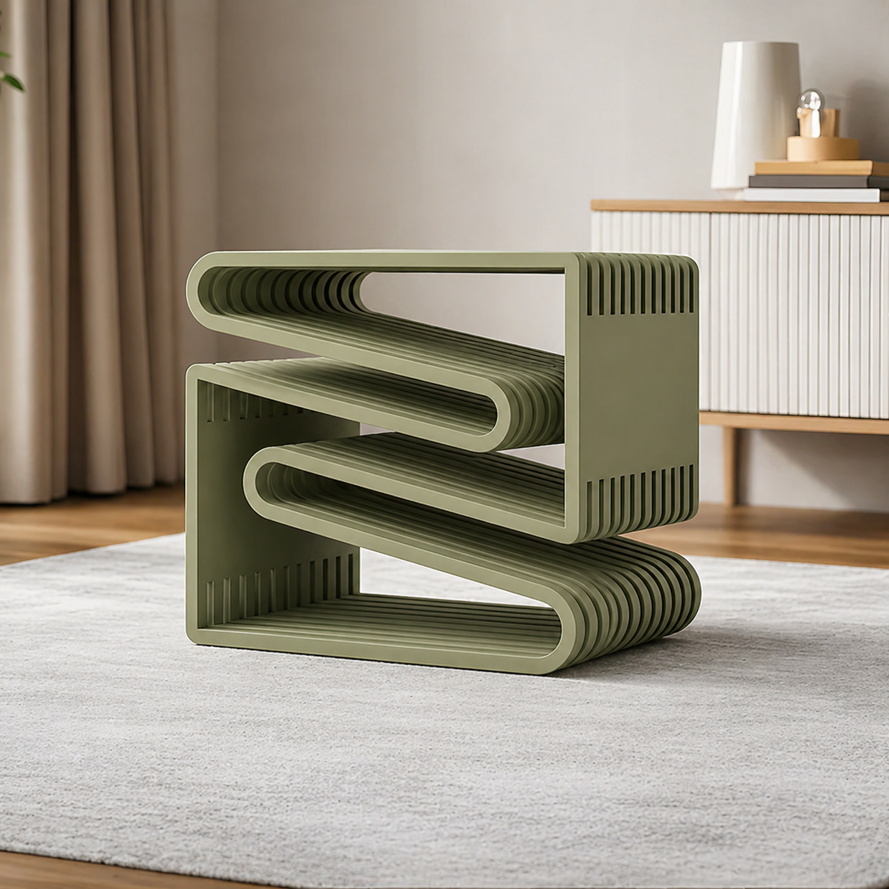 PrimeLuxe Design Solid Wood Side Table Furely