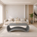Organic Wave Solid Wooden Coffee Table - Furely