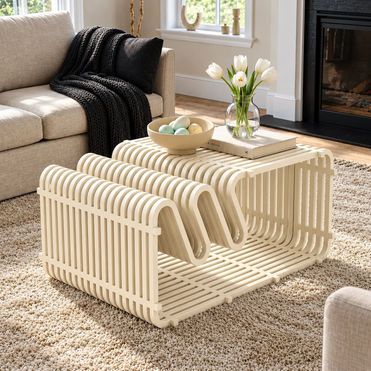 Linea Parametric Solid Wood Coffee Table