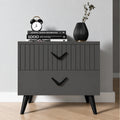 Aurelia 2 Drawer Solid Wood Bedside Table with Storage