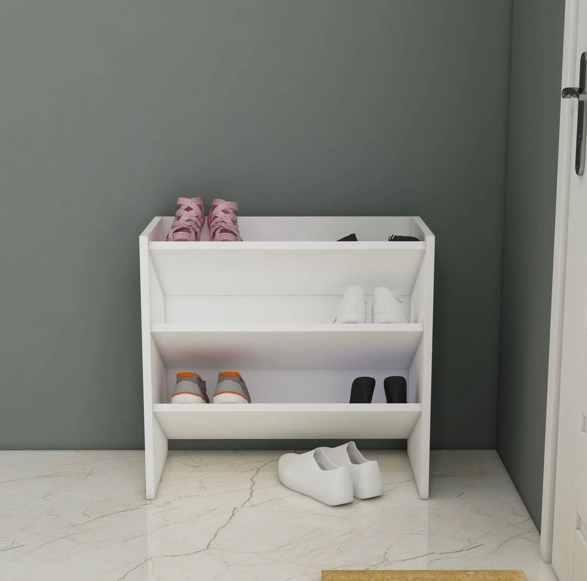 RegalCraft Solid Wood Shoe Rack Organizer