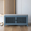 Calderon Solid Wood Upholstered Shoe Storage Bench