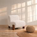 Velmora Plush Upholstered Accent Chair with Solid Wood Legs