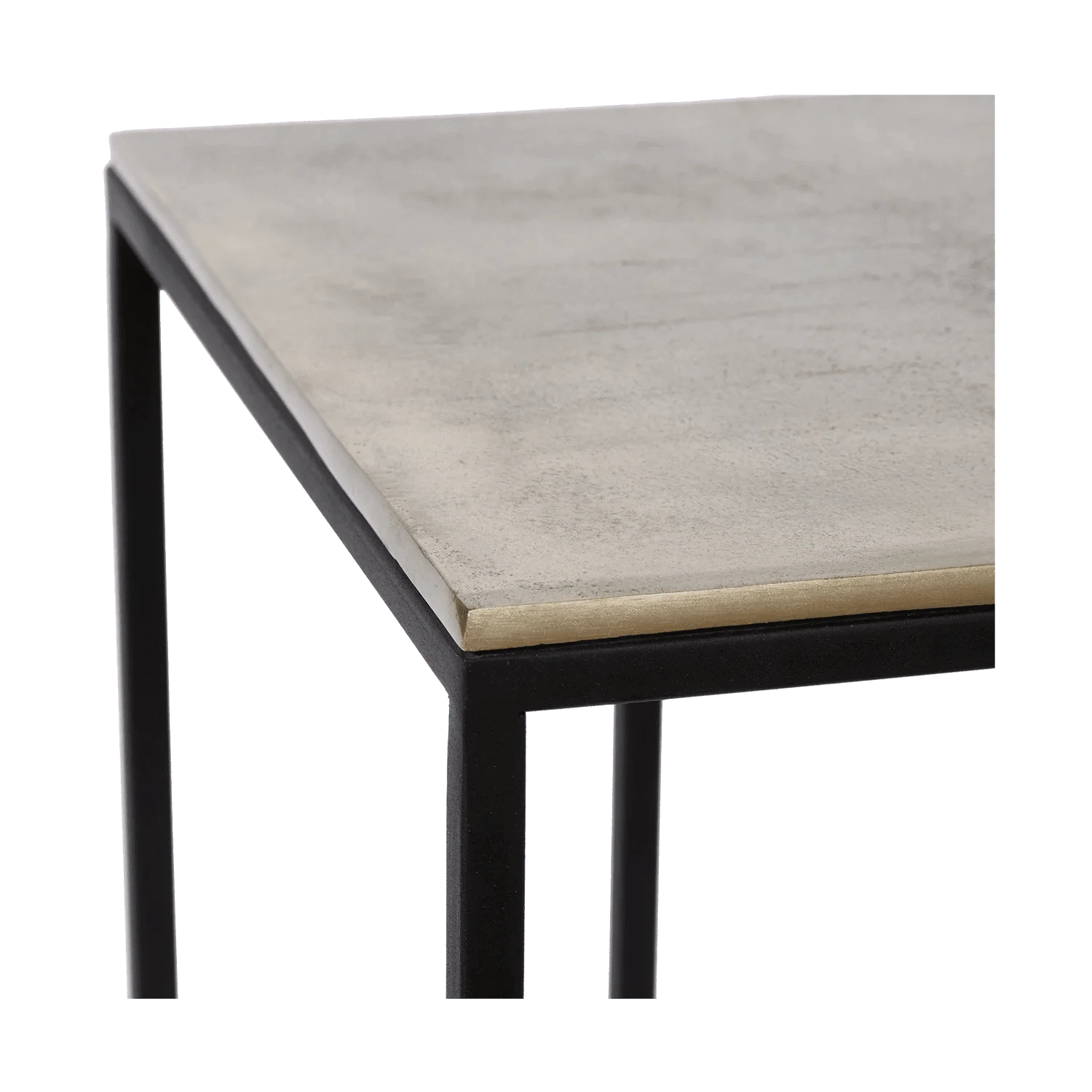 Modern C-Shaped Sofa Side Table – Minimal Steel Frame Snack Table