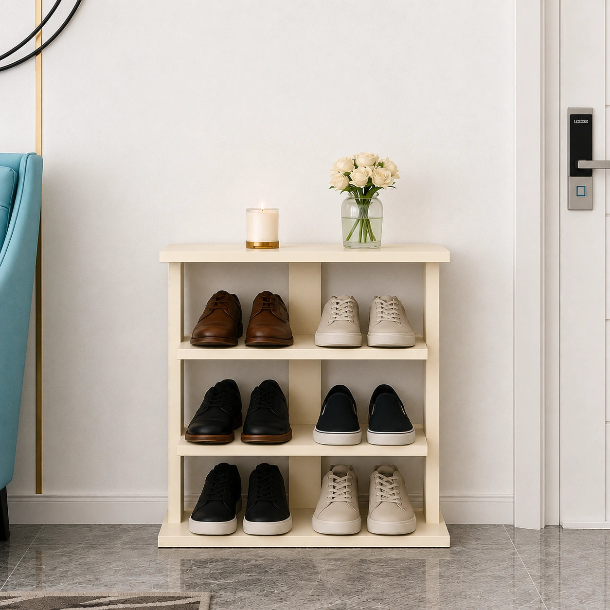 Modern Solid Wood Shoe Stand
