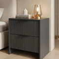 Prestige Solid Wood Side Table with Storage Cabinet