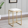 Luxury Height Counter Bar Stool – Gold Metal Frame
