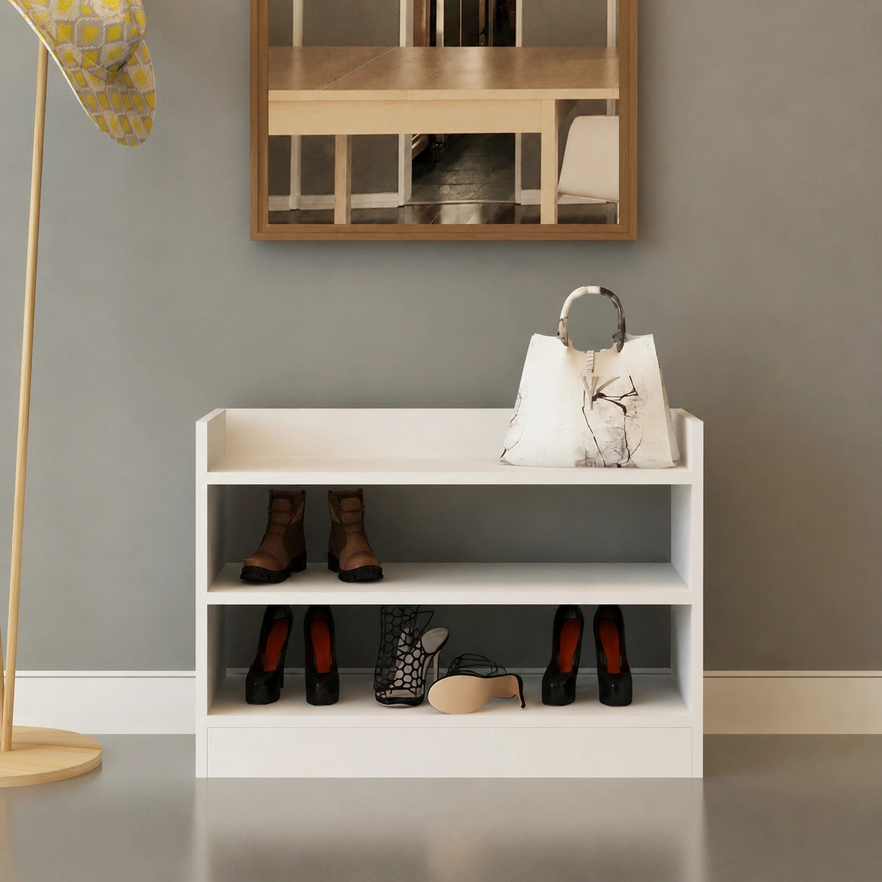 Signature Solid Wood Shoe Rack Bench