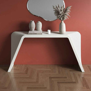 Parametric Side Table – Sculptural Wooden Entryway Table for Living Room | Furely