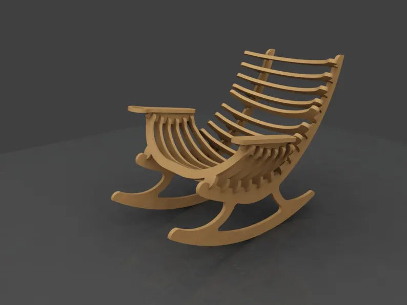 Rocking Chair - Wooden & Cushion