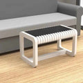 Opulent Solid Wood Coffee Table with Glass Top for Living Room