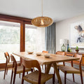 Solid Wooden Ceiling Light , Oval Hanging Pendant Lamp – Furely