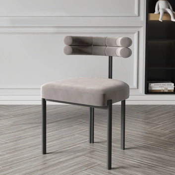 Dining Chair – Velvet Upholstered, Metal Legs, Modern Design – Furely