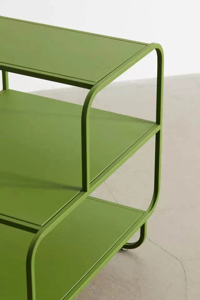 Modern Green Iron Shelf – 3-Tier Custom Side Table | Minimal Industrial Design