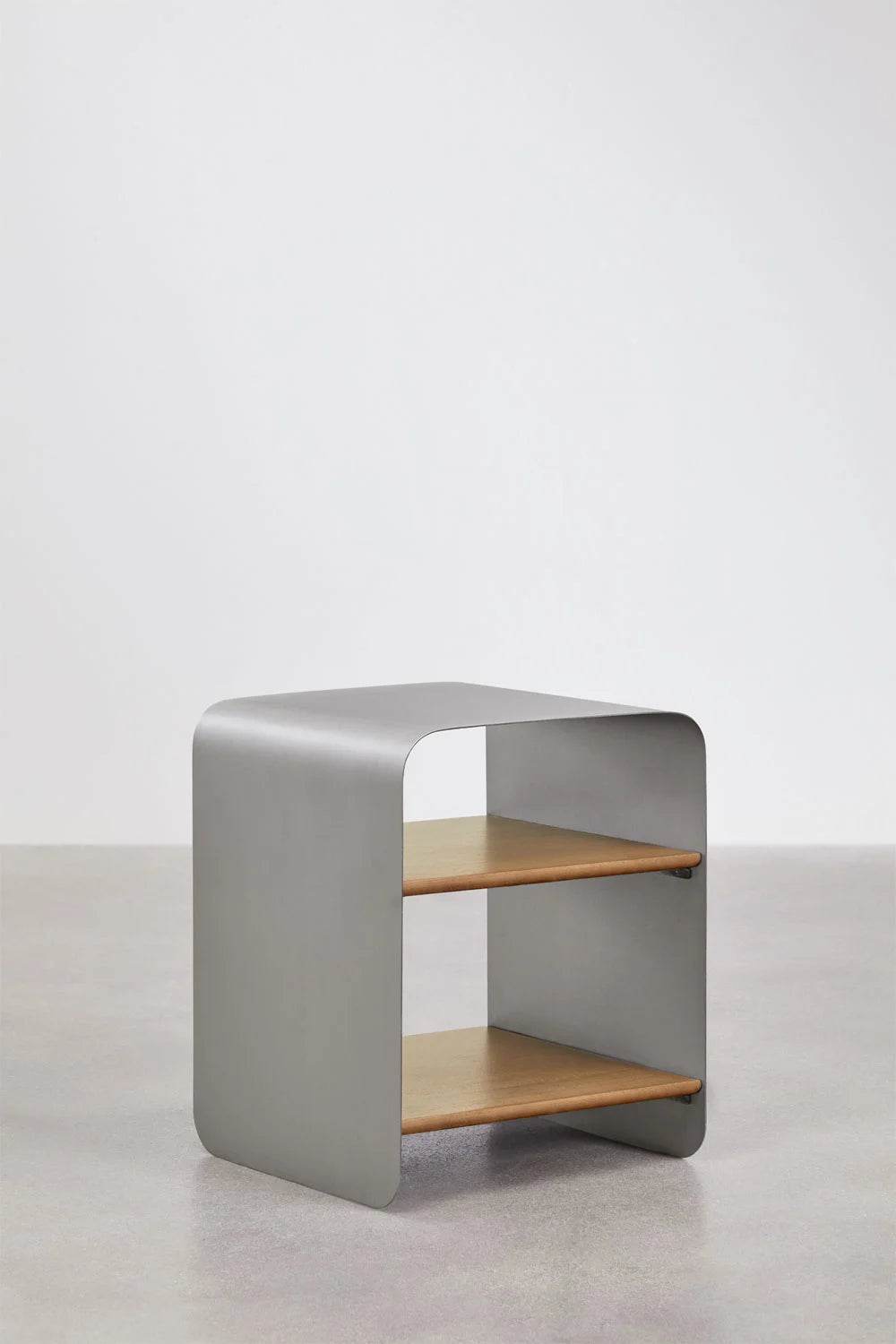 wood and Metal bedside table - furely