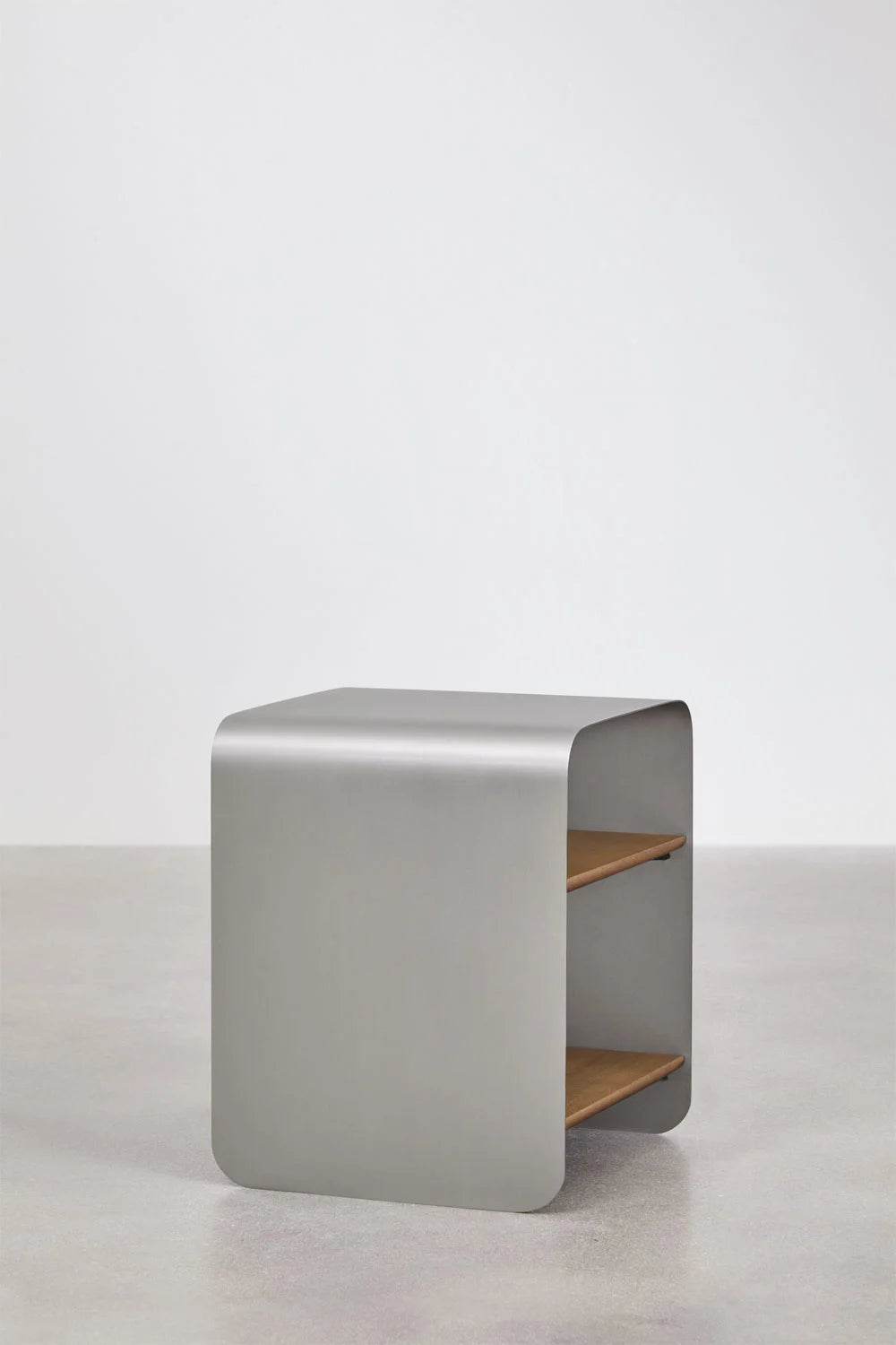 wood and Metal bedside table - furely