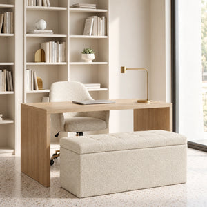 Off white ottoman for home office