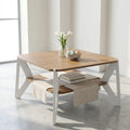 SolidNest Wood Top Table for Living Room – Furely