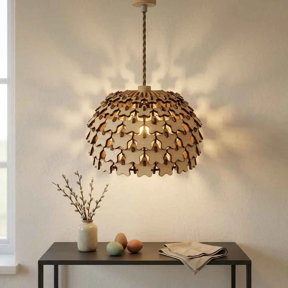 Wooden Pendant Light Lamp – Modern Decorative Hanging Ceiling Light - Furely