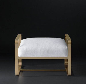 Luxury Gold Frame Ottoman Bench
