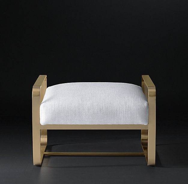 Luxury Gold Frame Ottoman Bench