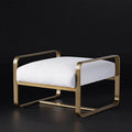 Luxury Gold Frame Ottoman Bench